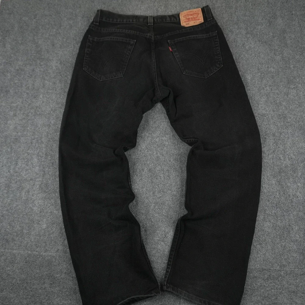 Levi's 505‎ Regular Fit Jeans Mens 34x30 Black Straight Leg Denim Pants